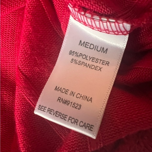 NWOT Jaclyn Intimates Women's Red Cardigan Sweater size medium - Picture 8 of 9